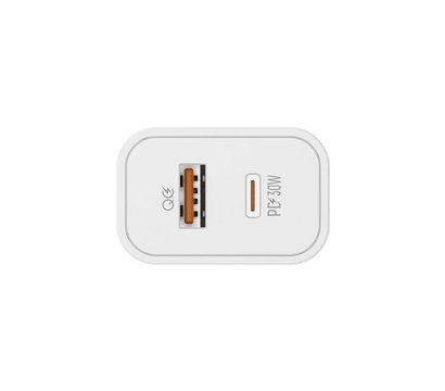 Изображение 3 Зарядное устройство ColorWay Power Delivery Port PPS (Type-C PD + USB QC3.0) (30W) White — CW-CHS037PD-WT
