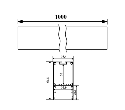 Зображення 3 LED світильник Ledua N44-1000 36W 3600lm 4500K 220V алюміній + пластик