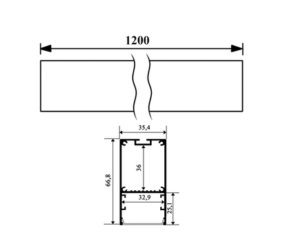Зображення 3 LED світильник Ledua N44-1200 43,2W 4320lm 4500K 220V Black для приміщень