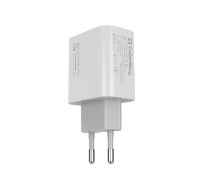 Зображення 4 Зарядний пристрій ColorWay Power Delivery Port PPS USB Type-C (30W) White — CW-CHS038PD-WT