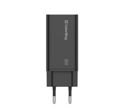 Зображення 6 Зарядний пристрій ColorWay GaN3 Pro Power Delivery (2USB Type-C PDx3A;1USBx3A) Black — CW-CHS039PD-BK