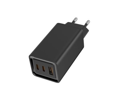Зображення 7 Зарядний пристрій ColorWay GaN3 Pro Power Delivery (2USB Type-C PDx3A;1USBx3A) Black — CW-CHS039PD-BK