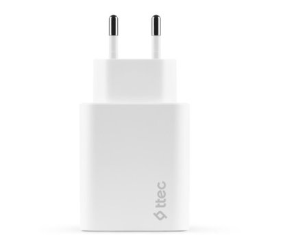 Изображение 2 Зарядное устройство Ttec SmartCharger Duo PD USB-C/USB-A 32Вт White — 2SCS24B