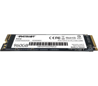 Изображение 6 Накопитель SSD Patriot P310 960GB M.2 2280 NVMe PCIe 3.0 x4 TLC — P310P960GM28