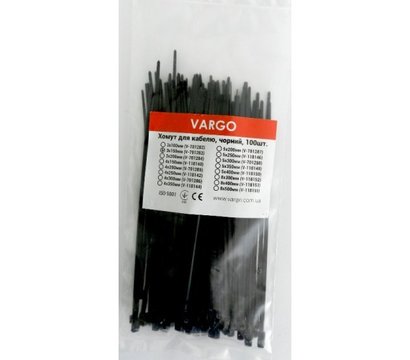 Изображение 2 Стяжки Vargo V-701287, 5х200мм, black, 100 шт.