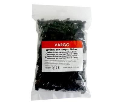 Зображення 2 Кабельне кріплення Vargo V-118095 "Елочка" 12 black, Діаметр/ширина кабелю: 12 мм