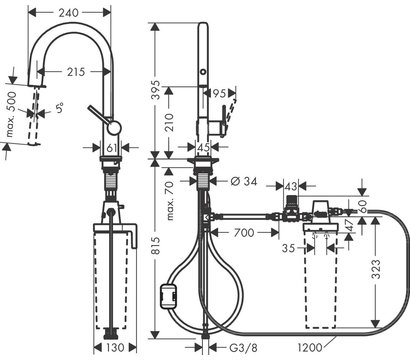 Зображення 3 Змішувач Hansgrohe  Aqittura M91, 76803670