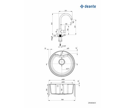 Зображення 3 Кухонна мийка Deante Solis, ZRSBS803