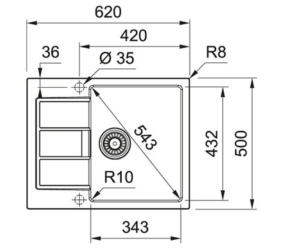 Изображение 2 Кухонная мойка Franke Sirius 2.0 S2D 611-62, 143.0627.383