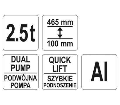 Изображение 3 Домкрат Yato 2.5 т 100-465 мм - YT-17205