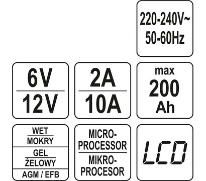 Зображення 7 Зарядка для акумуляторів Yato YT-83002 6V / 12V