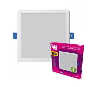 Зображення 2 Світлодіодний LED світильник ELM Tetra V 26-0089 15W 4000К IP20