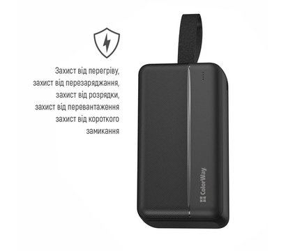 Изображение 2 Универсальная мобильная батарея ColorWay High-power 2 30000mAh Black — CW-PB300LPC2BK-PD