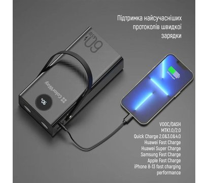 Зображення 7 Універсальна мобільна батарея ColorWay Powerful 60000mAh Black — CW-PB600LPA5BK-PDD