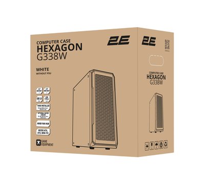 Зображення 7 Корпус 2E Gaming Hexagon G338W no PS White