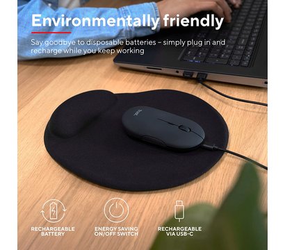 Зображення 10 Миша Trust Puck Rechargeable BT/WL Black — 24059