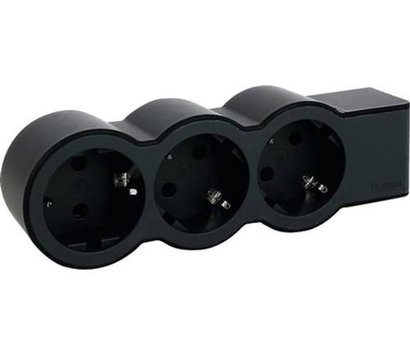 Зображення 3 Подовжувач Legrand 3хSchuko, 16 А, black - 694574 3 розеток