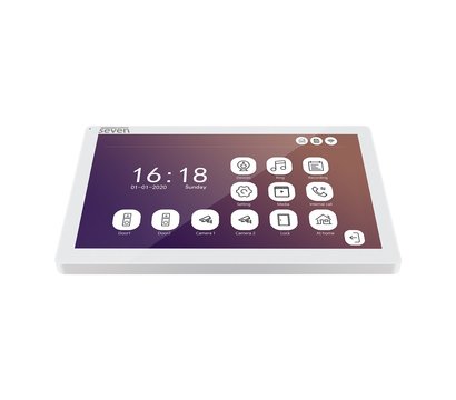 Изображение 6 Домофон Seven DP-7517FHDW IPS White на 10 дюймов, Цвет корпуса: белый