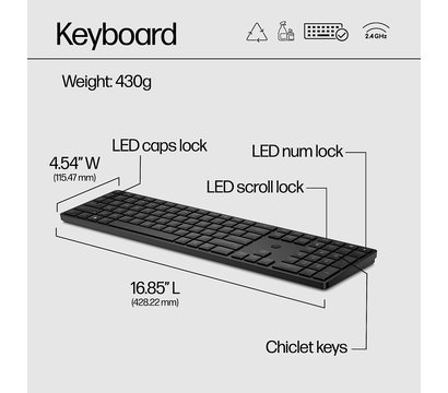 Изображение 12 Клавиатура HP 450 Programmable WL Ukr black — 4R184AA
