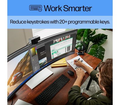 Изображение 9 Клавиатура HP 450 Programmable WL Ukr black — 4R184AA