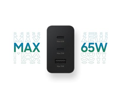Изображение 5 Зарядное устройство Samsung Trio 65W Black — EP-T6530NBEGRU