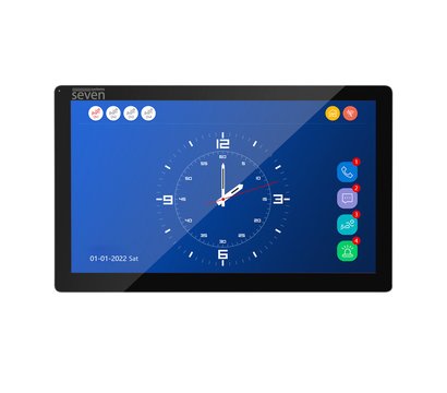 Изображение 2 Комплект видеодомофона Seven DP-7517/07Kit Black, Цвет (домофон + панель): черный + черный