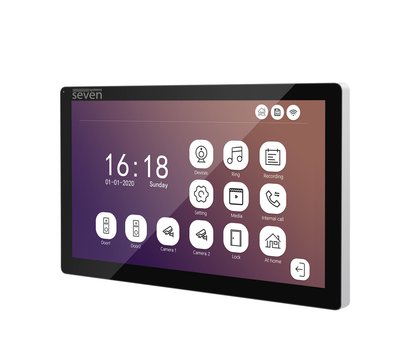 Изображение 3 Комплект видеодомофона Seven DP-7517/07Kit Black, Цвет (домофон + панель): черный + черный