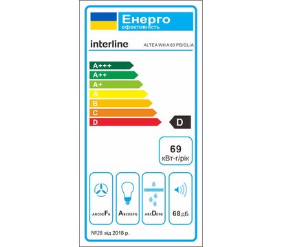 Изображение 11 Вытяжка Interline Altea WH A 60 PB/GL/A