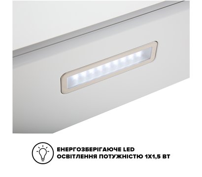 Изображение 6 Вытяжка Interline Flow WH A/60/GL/M