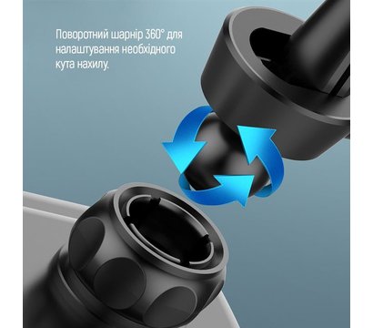 Зображення 12 Тримач ColorWay Metallic Gravity Holder 3 Black — CW-CHG14-BK