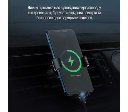 Зображення 9 Тримач ColorWay Metallic Gravity Holder 3 Black — CW-CHG14-BK