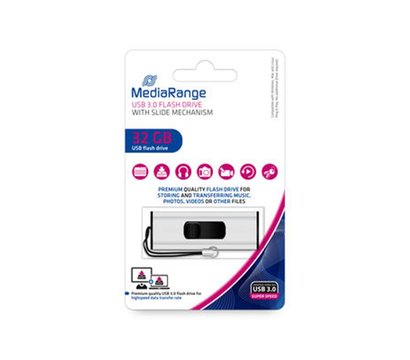 Зображення 6 Накопичувач USB MediaRange 32GB USB3.0 Black/Silver - MR916