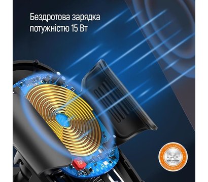 Зображення 12 Зарядний пристрій ColorWay Dashboard Car Wireless Charger 15W Black — CW-CHAW037Q-BK