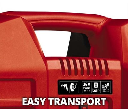 Изображение 4 Автокомпрессор Einhell TE-AC 36/8 Li OF Set-Solo PXC, 8 бар