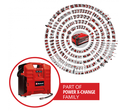 Изображение 10 Автокомпрессор Einhell TE-AC 36/8 Li OF Set-Solo PXC, 8 бар