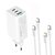 Изображение 4 Зарядное устройство ColorWay GaN Mini 65W PD Port PPS USB (USB-2C1A) White + кабель Type-C&Lightning — CW-CHS058PDCL-WT