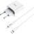 Зображення 2 Зарядний пристрій Hoco C76A Plus Speed Source USB-C PD20W + cable USB-C to Lightning White — 6931474746924