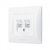 Зображення 3 Розетка Videx Binera CAT3+CAT3 White (VF-BNSK2TF3-W) без заземлення