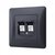 Зображення 3 Розетка Videx Binera CAT3+CAT3 Black Graphite (VF-BNSK2TF3-BG) без заземлення