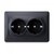 Зображення 2 Розетка Videx Binera Black Graphite (VF-BNSK2G-BG) прихованого типу