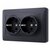 Зображення 3 Розетка Videx Binera Black Graphite (VF-BNSK2G-BG) прихованого типу