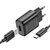 Зображення 2 Зарядний пристрій Hoco C134A USB + cable USB to USB-C 2.4A black (6942007621359)