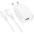 Изображение  Зарядное устройство Borofone BA74A Aspirer USB + cable USB to Micro 5P White (6974443388664)