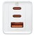 Изображение 4 Зарядное устройство Baseus 2xUSB-C 65W + 1xUSB GaN + cable USB-C to USB-C 100W 1.0m white (CCGP120202)