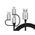 Изображение  Кабель REAL-EL Premium USB2.0 AM-3in1 Lightning/microUSB/USB-C 1m, black — EL123500035