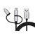 Изображение 2 Кабель REAL-EL Premium USB2.0 AM-3in1 Lightning/microUSB/USB-C 1m, black — EL123500035