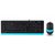 Изображение  Комплект мышь + клавиатура A4Tech F1010 USB Black/Blue