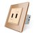 Изображение  Розетка Livolo VL-C792U-13 USB Gold glass 2-портовая
