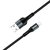 Зображення 3 Кабель ColorWay USB-Lightning, nylon, 2.4А, 1м, Black - CW-CBUL045-BK