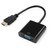 Зображення  Перехідник Vinga HDMI to VGA 1080p - VCPAHDMIM2VGAFBK